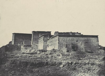 Nubia. Suuri Isisin temppeli, Philoe. Yleiskuva pohjoisesta, 1850. tekijältä Maxime Du Camp