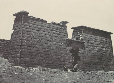Nubia. Hemi-Spéos of Sébour. Pylonit, 1850. tekijältä Maxime Du Camp