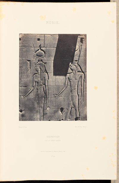 Nubia. Kalabscheh. Isis ja Horus-Arsiési tekijältä Maxime Du Camp