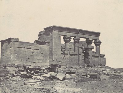 Nubia. Debodin temppeli. Antoninuksen matkasuunnitelman parembola, 1850. tekijältä Maxime Du Camp