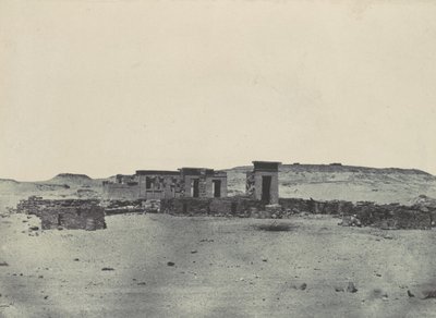 Nubia. Debodin temppeli ja kylä. Antoninuksen matkasuunnitelman parembola, 1850. tekijältä Maxime Du Camp
