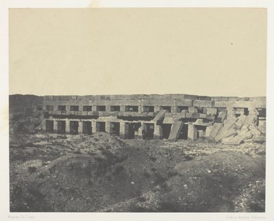 Karnakin palatsi, palatsin yksityishuoneisto, Tothmes III:n rantakatu; Thebes tekijältä Maxime Du Camp