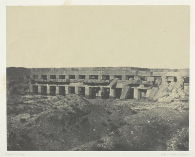 Karnakin palatsi, palatsin yksityishuoneisto, Tothmes III:n rantakatu; Thebes tekijältä Maxime Du Camp