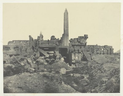Karnak Palace, Granite Sanctuary ja Hypostyle Hall, Thebes, 184951, painettu 1852. tekijältä Maxime Du Camp