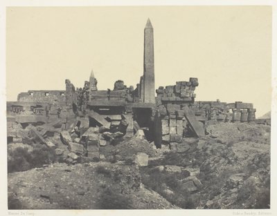 Karnakin palatsi, Granite Sanctuary ja Hypostyle Hall; Thebes tekijältä Maxime Du Camp