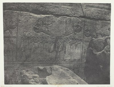 Karnakin palatsi, Granite Sanctuaryn ulkoveistokset, Thebes, 184951, painettu 1852. tekijältä Maxime Du Camp