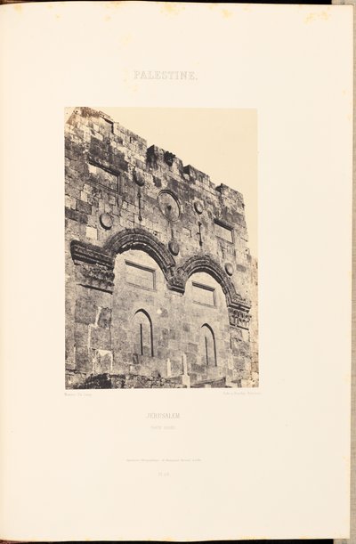 Palestiina. Jerusalem. Kultainen portti tekijältä Maxime Du Camp