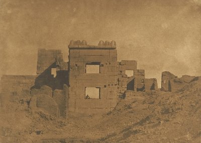 Rhamses-Meiamounin paviljonki tai Gyneceum, Medinet-habou, 1849-50. tekijältä Maxime Du Camp