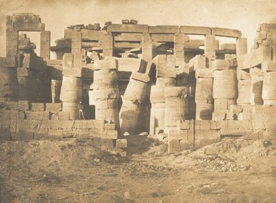 Karnacin palatsin Hypostyle Hallin pohjoinen ovi, 1849-50. tekijältä Maxime Du Camp