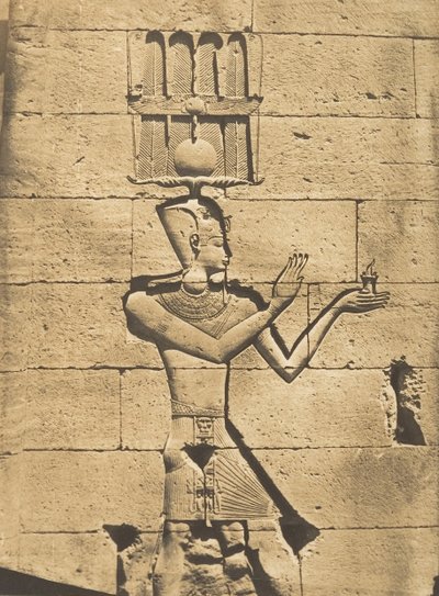 Ptolemaios-Caesarion - Bas-relief du Temple de Kalabcheh Talmis, 8. huhtikuuta 1850. tekijältä Maxime Du Camp
