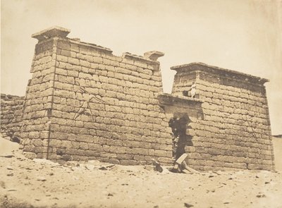 Pylones du Temple de Sébona, 3. huhtikuuta 1850. tekijältä Maxime Du Camp