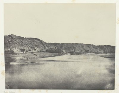 East Bank of the Nile Village of Bab, View Taken South Philoe, Nubia, 184951, painettu 1852. tekijältä Maxime Du Camp