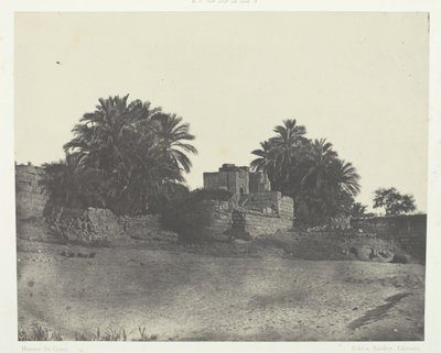 Roomalaisen linnoituksen rauniot, Philoe, Nubia, 184951, painettu 1852. tekijältä Maxime Du Camp