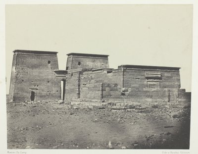 Temple De Dakkeh (Ancient Pselcis); Nubia, levy 94 albumista "Egypte, Nubie, Palestine et Syrie" (1852). tekijältä Maxime Du Camp