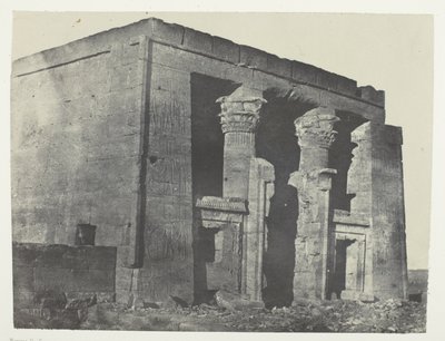 Temple De Dakkeh, Naos; Nubia, levy 95 albumista "Egypte, Nubie, Palestine et Syrie" (1852). tekijältä Maxime Du Camp