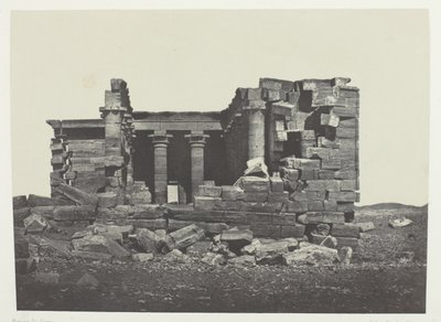Temple De Maharakkah (Hièra Sycaminos Des Grecs); Nubia, levy 96 albumista "Egypte, Nubie, Palestine et Syrie" (1852). tekijältä Maxime Du Camp