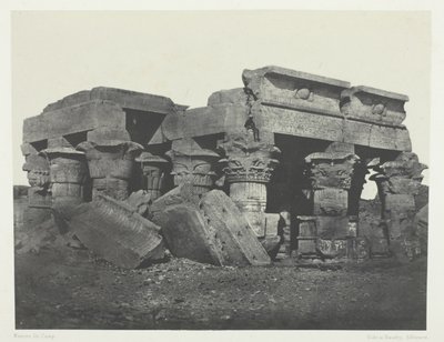 Ombosin temppeli, Ylä-Egypti, levy 65 albumista "Egypte, Nubie, Palestine et Syrie" (1852). tekijältä Maxime Du Camp