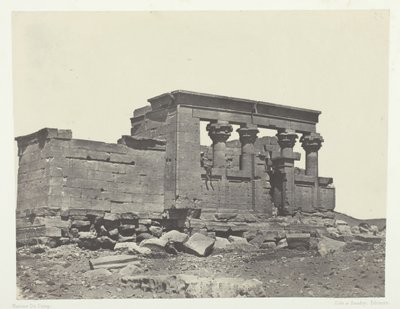 Débôdin temppeli, Parembole Antoniuksen reitiltä, ​​Nubia, 184951, painettu 1852. tekijältä Maxime Du Camp