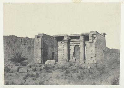 Tafehin temppeli Muinainen Taphis, Nubia, 184951, painettu 1852. tekijältä Maxime Du Camp