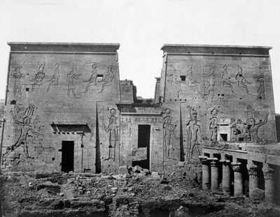 Philaen temppeli, Nubia, Egypti, 1852 tekijältä Maxime Du Camp