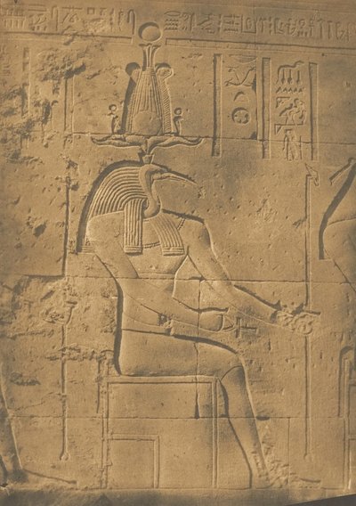 Thoth Ibiocephalus Kirjeiden jumala Philaessa, huhtikuussa 1850. tekijältä Maxime Du Camp