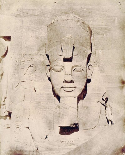 Matka Egyptiin Flaubertin kanssa, valokuva Maxime Du Camp. Abu Simbelin kolossi (Abu Simbel). tekijältä Maxime Du Camp