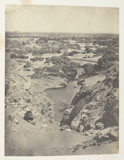 Vue Cavalière De La Seconde Cataracte; Nubie, levy 111 albumista "Egypte, Nubie, Palestine et Syrie" (1852). tekijältä Maxime Du Camp