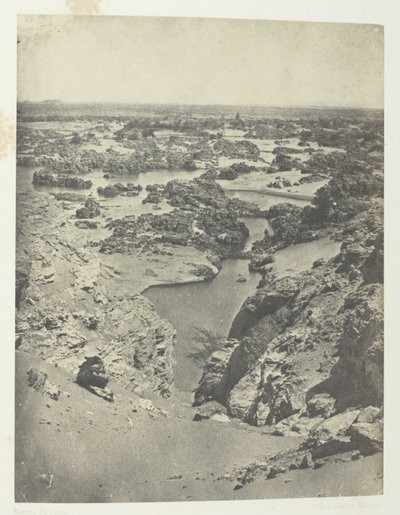 Vue Cavalière De La Seconde Cataracte; Nubie, levy 111 albumista "Egypte, Nubie, Palestine et Syrie" (1852). tekijältä Maxime Du Camp