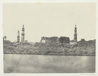Yleisnäkymä, Girgeh, Ylä-Egypti, 184951, painettu 1852. tekijältä Maxime Du Camp