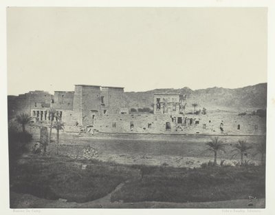 Näkymä Beghén saarelta, Looking West, Philoe, Nubia, 184951, painettu 1852. tekijältä Maxime Du Camp