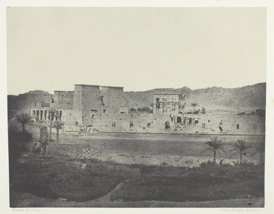 Näkymä Beghén saarelta länteen, Philoe; Nubia, levy 68 albumista "Egypte, Nubie, Palestine et Syrie" (1852). tekijältä Maxime Du Camp
