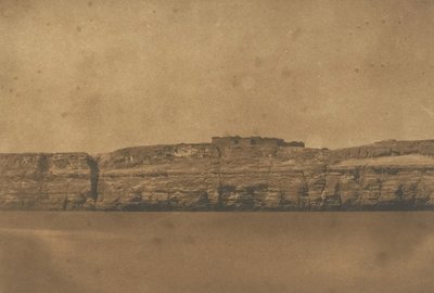 Näkymä Djebel-el-teirille ja hihnapyörän luostarille, 1850. tekijältä Maxime Du Camp