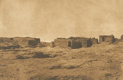 Näkymä Abou-hor Tropic of Cancerin kylästä, huhtikuu 1850. tekijältä Maxime Du Camp