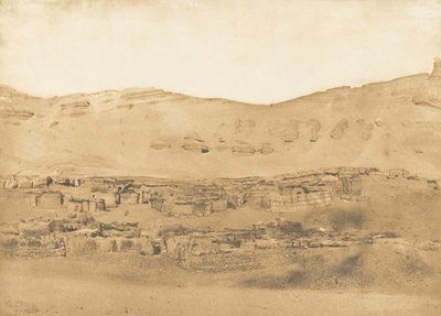 Näkymä Gararan kylästä, 1850. tekijältä Maxime Du Camp