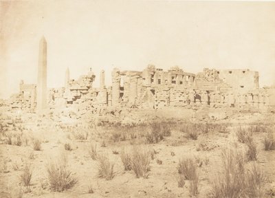Vista general de les ruïnes del Palau de Karnac, presa des del nord, 1849-50. finlandès tekijältä Maxime Du Camp