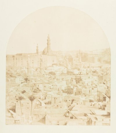 Yleiskuva Kairosta, otettu Teglounin moskeijasta, joulukuu 1849 - tammikuu 1850. tekijältä Maxime Du Camp