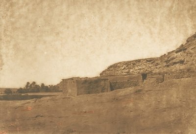 Näkymä otettu Abou-horin trooppisen syövän kylästä huhtikuussa 1850. tekijältä Maxime Du Camp