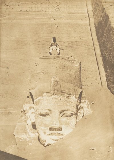 Re-temppelin läntisin kolossi, Abu Simbel, 1850. tekijältä Maxime Du Camp