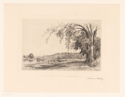 Näkymä Richmondista Richmond (otsikko esineessä) tekijältä Maxime François Antoine Lalanne (signed by artist)