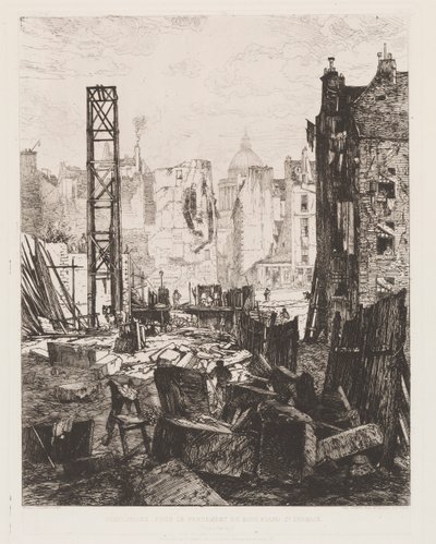 Purkutyö Boulevard St. Germainin avaamista varten, 1862. tekijältä Maxime Lalanne