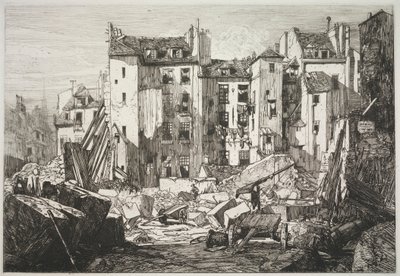Purkutyöt Rue des Ecoles -kadun avaamista varten, 1862. tekijältä Maxime Lalanne