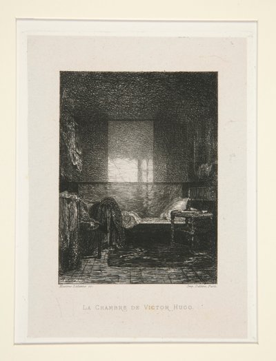 Victor Hugon makuuhuone, pl. 11 sviitistä At Victor Hugo (Victor Hugo). tekijältä Maxime Lalanne