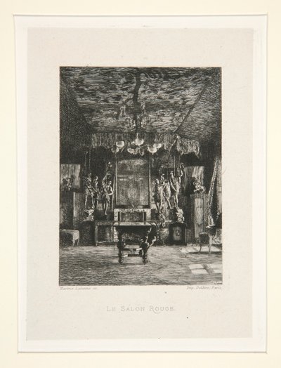Le salon rouge (Punainen huone), pl. 5 sviitistä Chez Victor Hugo (Victor Hugo tekijältä Maxime Lalanne