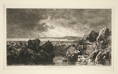 Black Rocks lähellä Trouvilleä (laskuvesi) tekijältä Maxime Lalanne