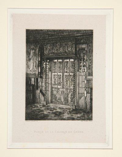 Porte de la galerie de ch?ne (Oak Gallerian ovi), pl. 8 sviitistä Chez Victor Hugo (Victor Hugo tekijältä Maxime Lalanne