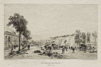 Taiteelliset matkamuistot du Siège de Paris: Le Cavalie Bastion 63, 1870-71. tekijältä Maxime Lalanne