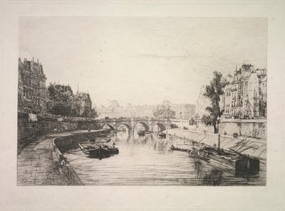 Näkymä St. Michelin sillalta, 1865. tekijältä Maxime Lalanne