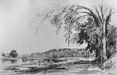 Näkymä Richmondiin Thames-joelta, 1871 tekijältä Maxime Lalanne