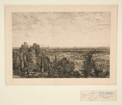 Vue de Paris (näkymä Pariisista) tekijältä Maxime Lalanne