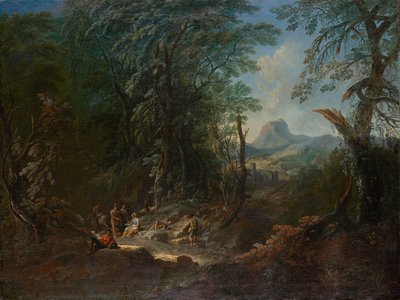 metsämaisema "aamu" tekijältä Maximilian Joseph Schinnagl